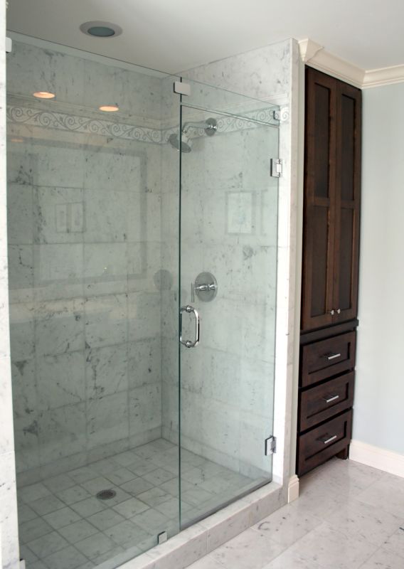 Modern Shower with Frameless Glass